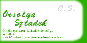 orsolya szladek business card